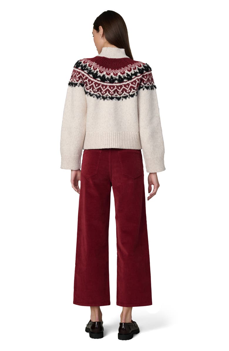 Joe's Jeans The Blake High Waist Crop Wide Leg Corduroy Jeans, Alternate, color, Syrah