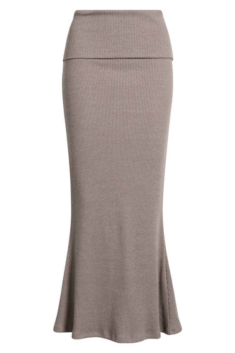 Caricia Ribbed Skirt, Alternate, color, TAUPE