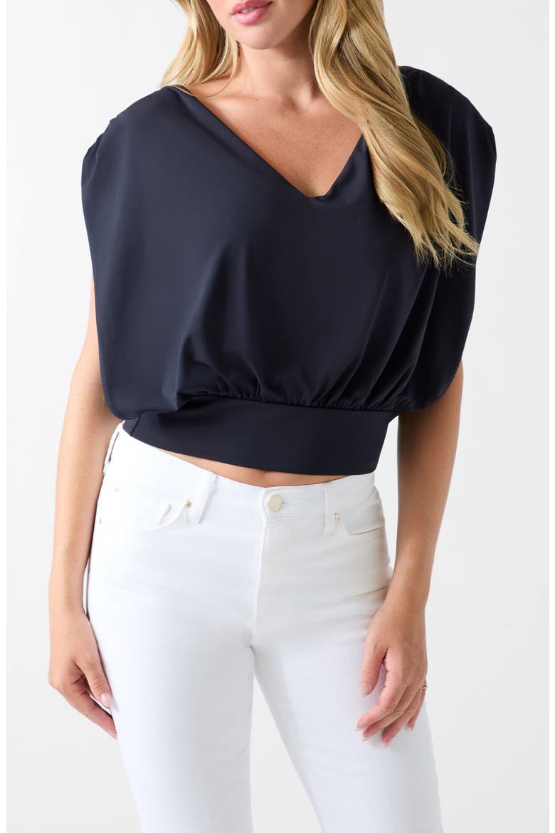 Aundrea Draped Knit Top, Main, color, OPEN BLUE