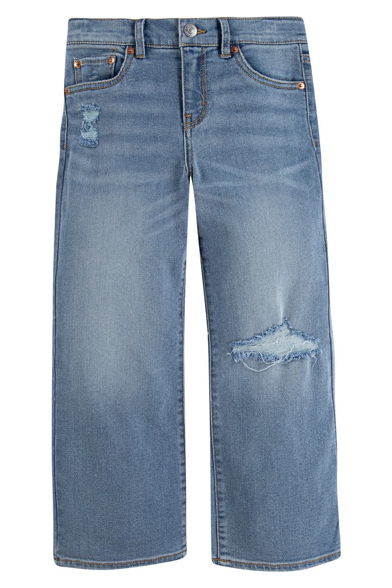 Levi's® Kids' Crop Wide Leg Jeans, Alternate, color, AURA