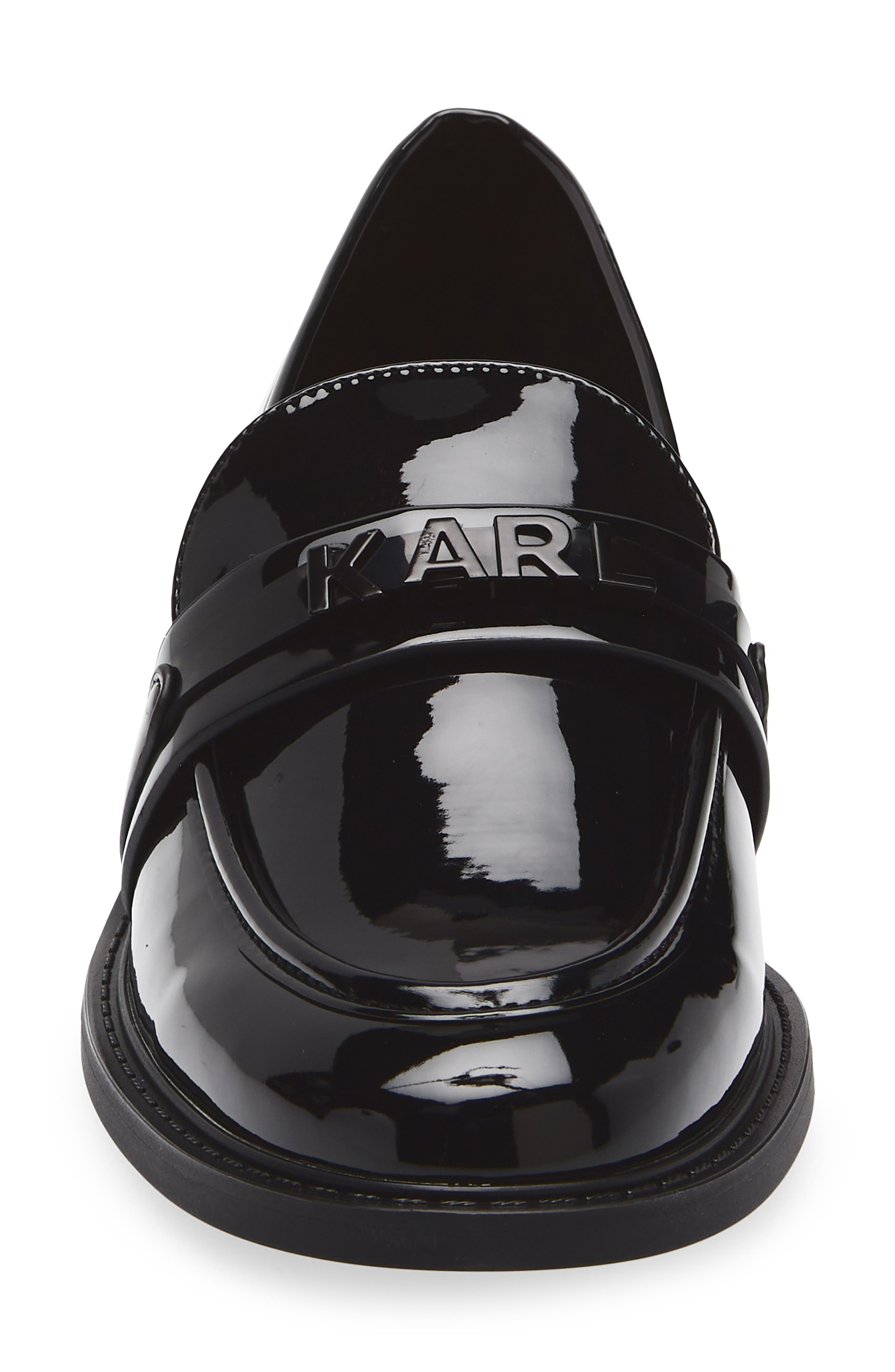 KARL LAGERFELD PARIS Rainn Logo Loafer, Alternate, color, Black