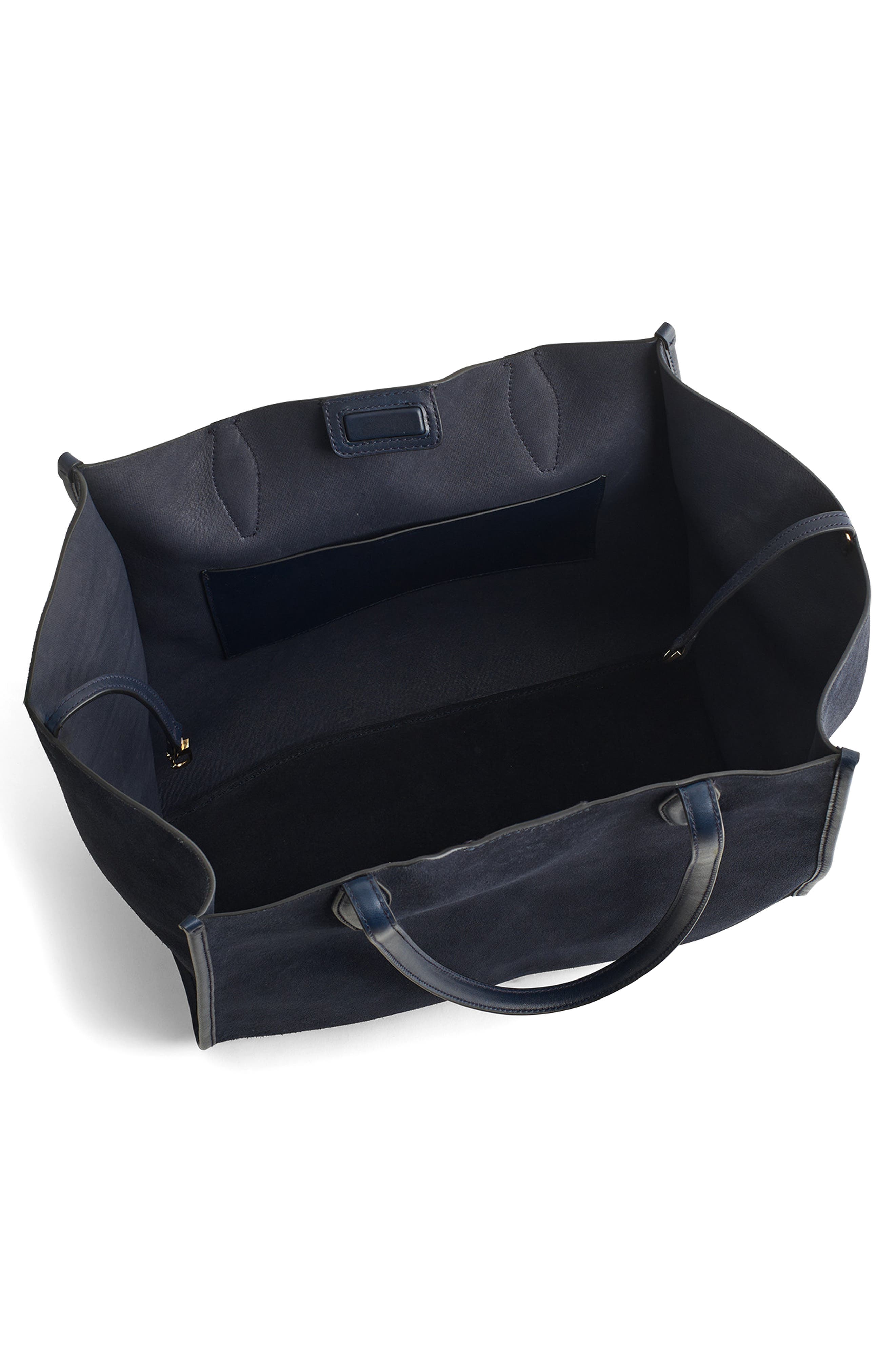 Madewell Suede Lexington Tote, Alternate, color, Juniper Berry