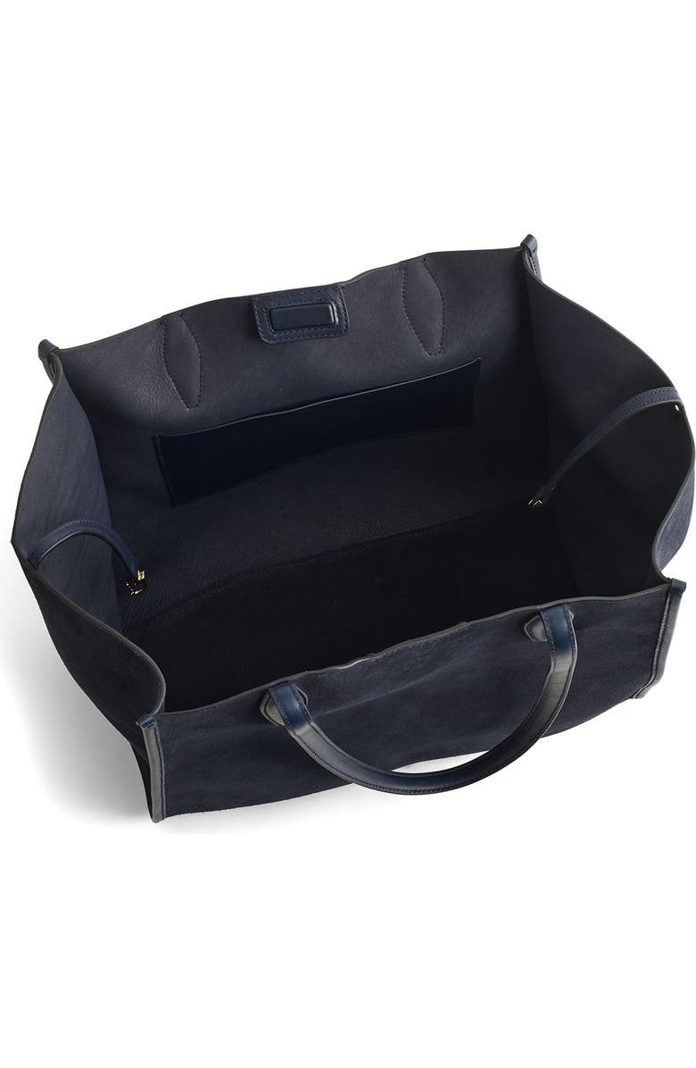 Madewell Suede Lexington Tote, Alternate, color, Juniper Berry