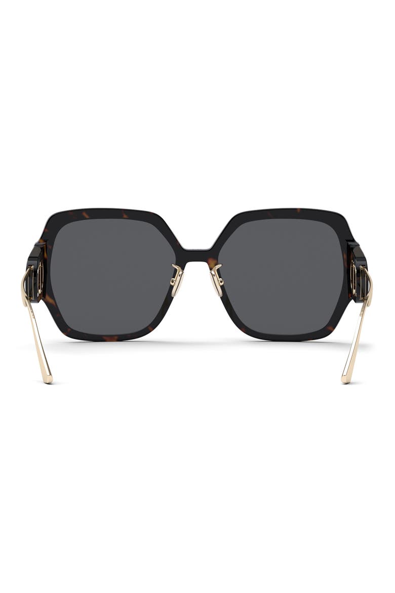 30Montaigne S6U 58mm Square Sunglasses, Alternate, color, DARK HAVANA / SMOKE POLARIZED