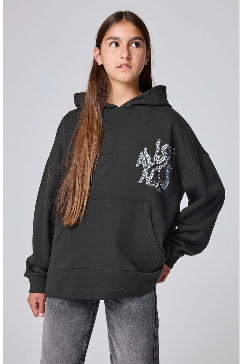 Kids' Orlando Cotton Hoodie, Alternate, color, BLACK