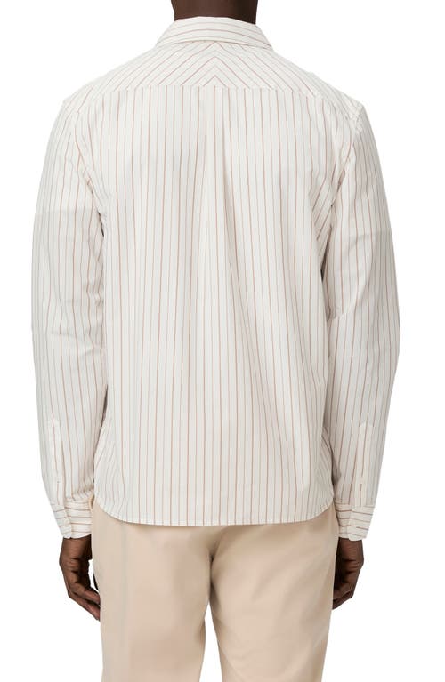 Paige Radovan Stripe Pima Cotton Button-up Shirt In Mesa Ridge Stripe
