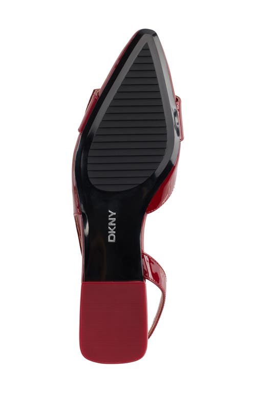 Dkny Clemma Pointed Toe Slingback Flat In Ruby Red