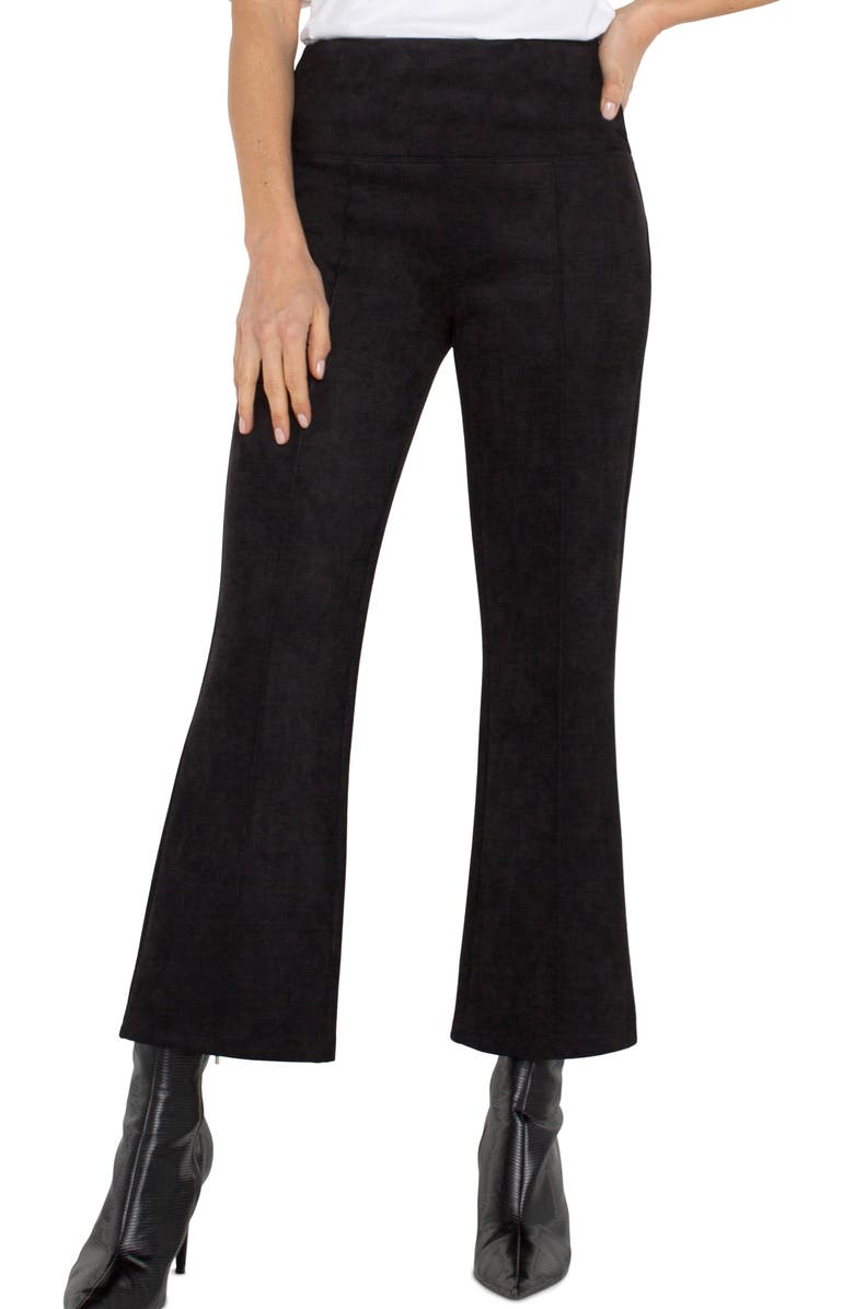 Liverpool Pearl Crop Flare Pants, Alternate, color, Black