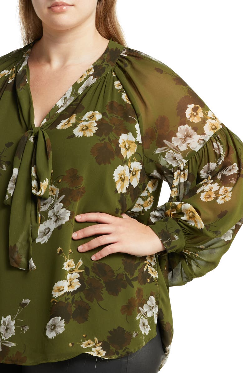 Vince Camuto Floral Chiffon Blouse, Alternate, color,