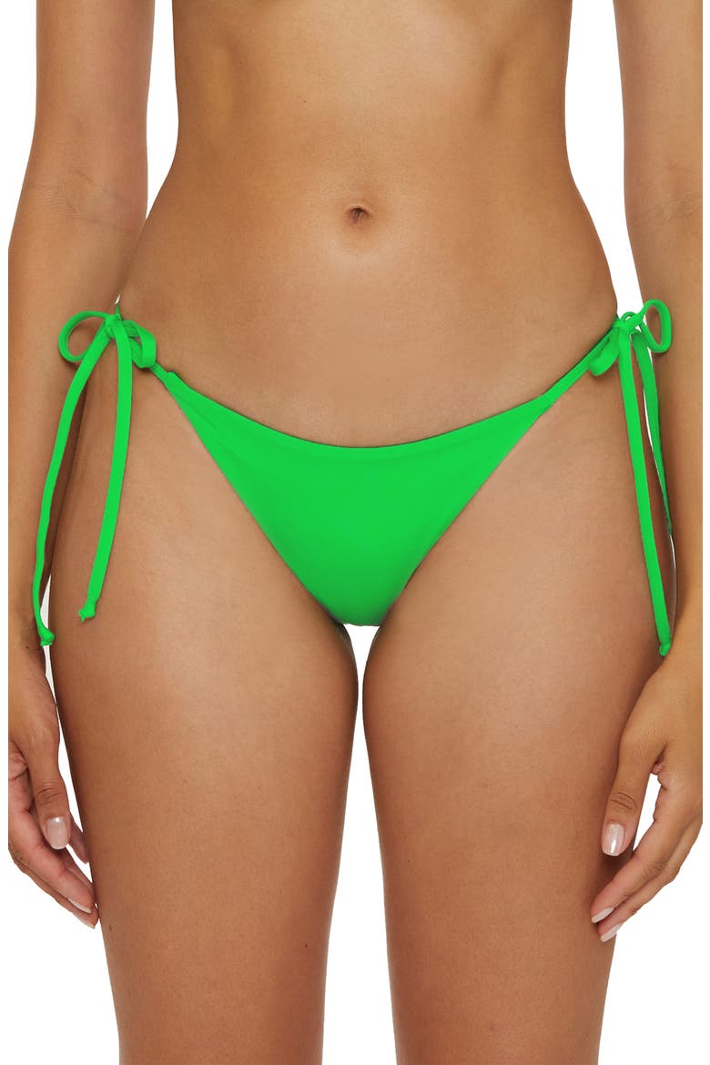 Color Code Side Tie Bikini Bottoms, Main, color, MEADOW