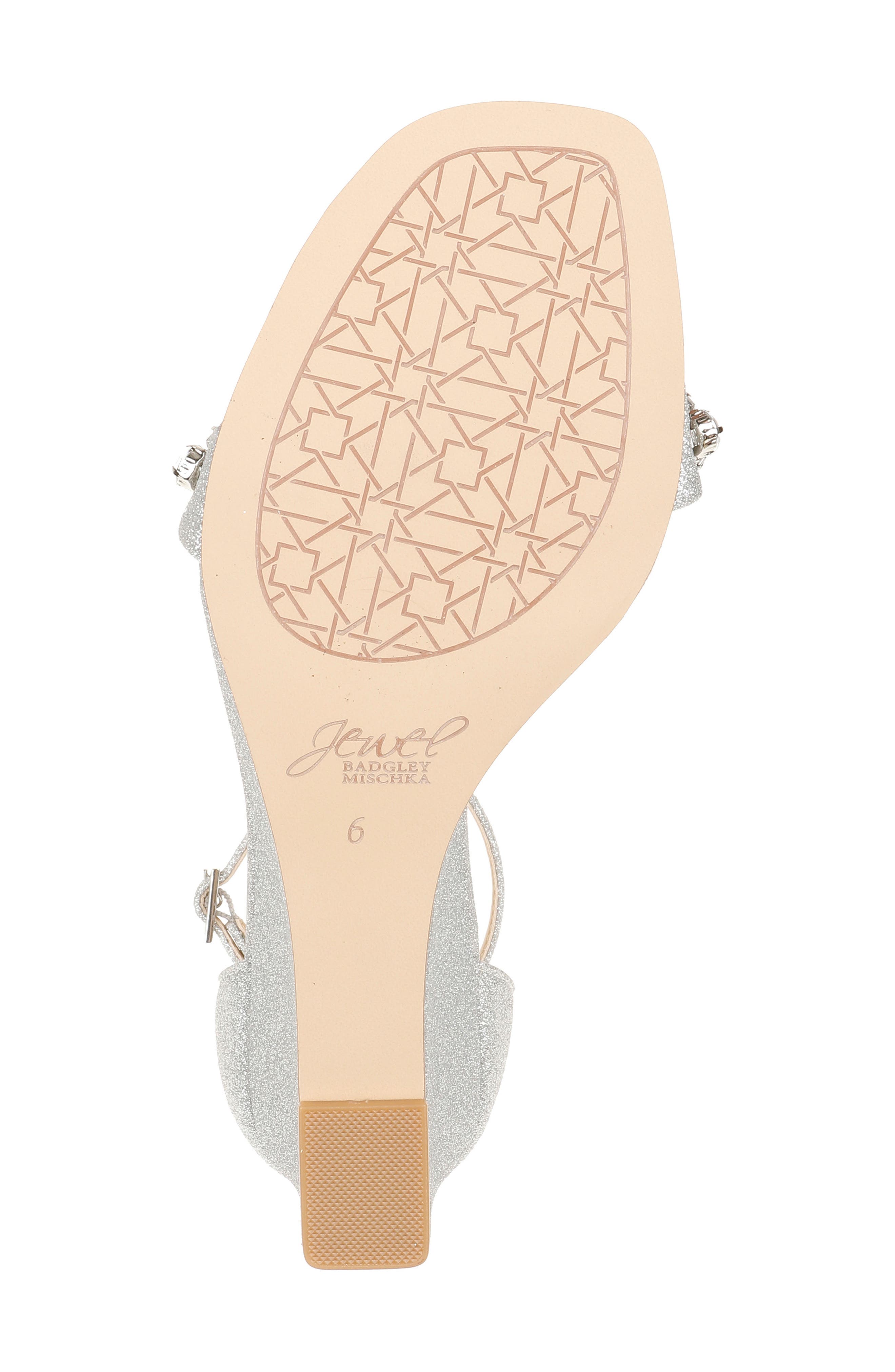 Jewel Badgley Mischka Peggy Ankle Strap Wedge Sandal, Alternate, color, 