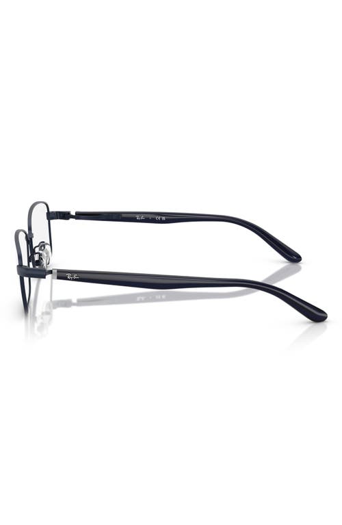 Ray Ban Ray-ban 56mm Rectangular Pillow Optical Glasses In Matte Blue