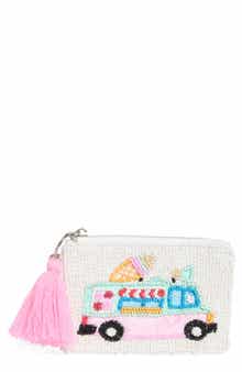 Ice Cream Truck Beaded Zip Pouch