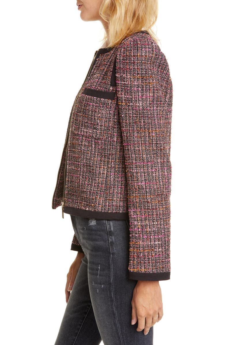 Kate Spade New York puff sleeve tweed jacket, Alternate, color,