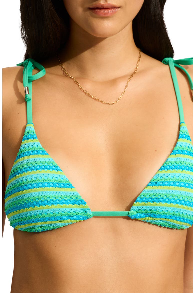 Laser Cutout Triangle Bikini Top, Alternate, color, JASMINE
