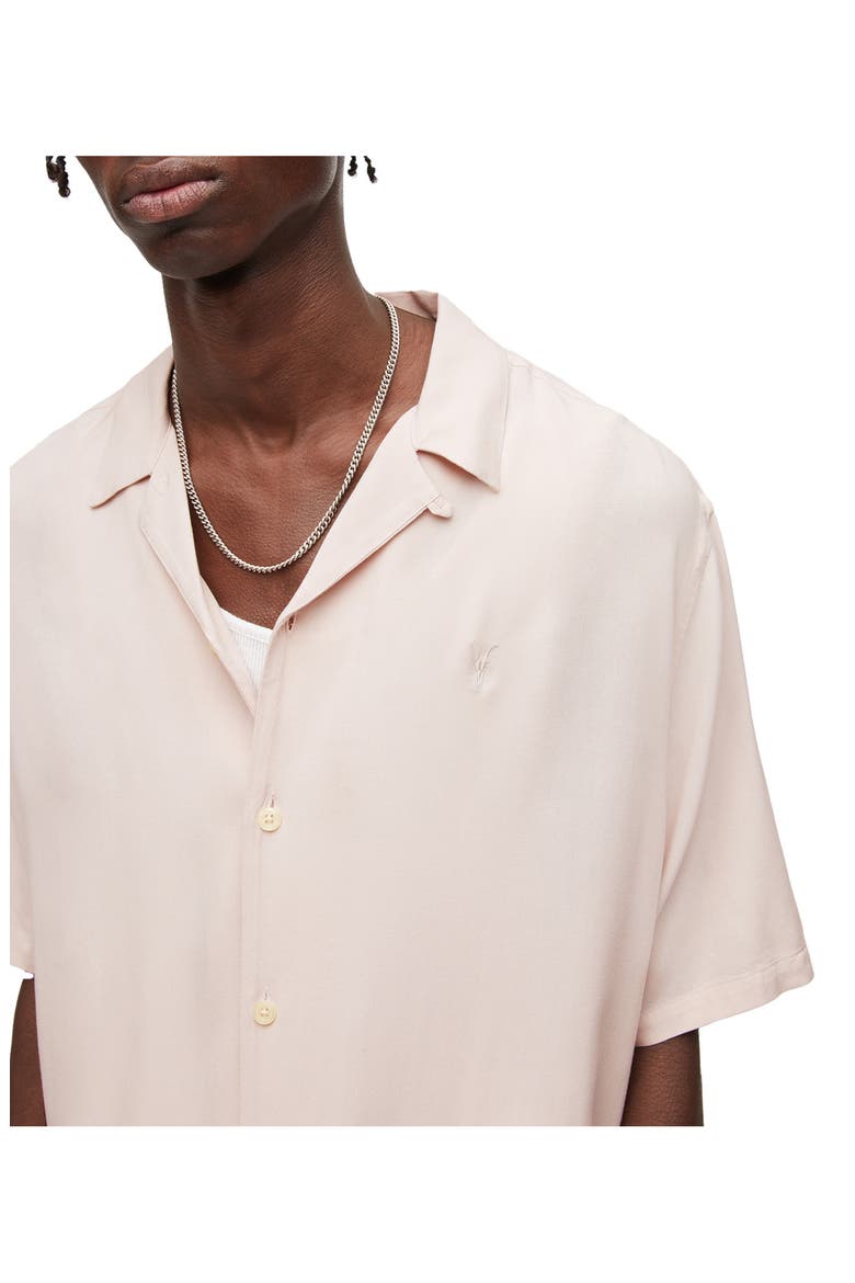 Venice Relaxed Fit Short Sleeve Button-Up Camp Shirt, Alternate, color, ASH DESERT PINK