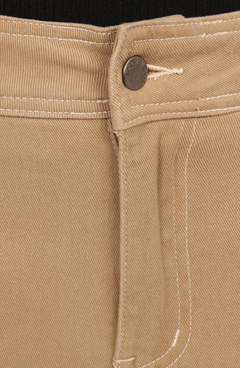 Petal & Pup Parson Topstitch Detail Crop Wide Leg Pants, Alternate, color, Taupe