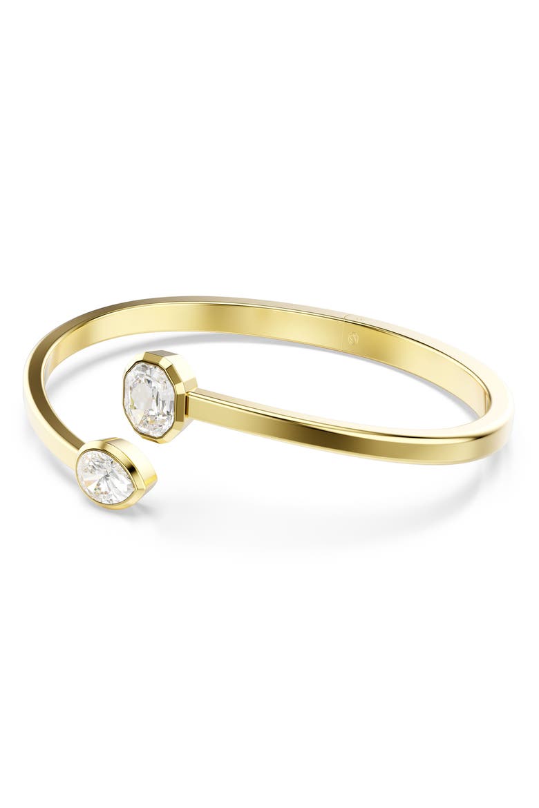 Imber Open Bangle Bracelet, Alternate, color, WHITE/GOLD