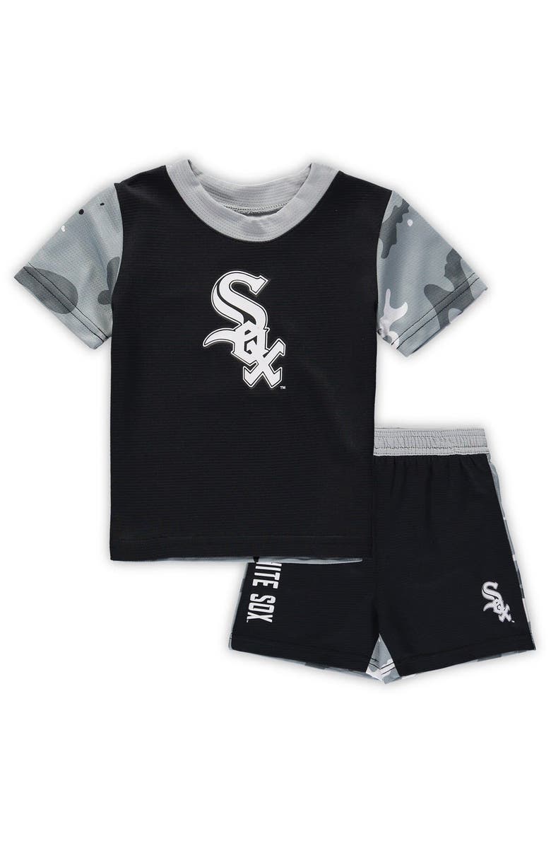 Outerstuff Newborn & Infant Black Chicago White Sox Pinch Hitter T-Shirt & Shorts Set, Main, color, Black