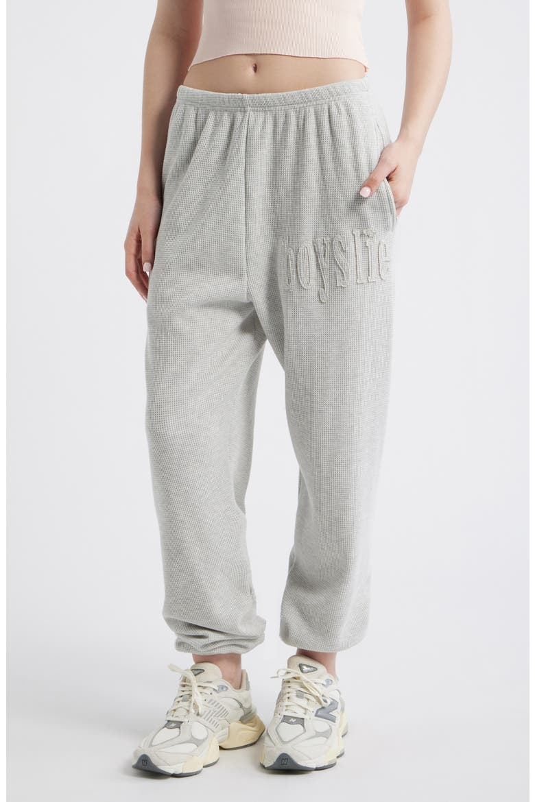 No Grey Area Thermal Sweatpants, Main, color, HEATHER GREY