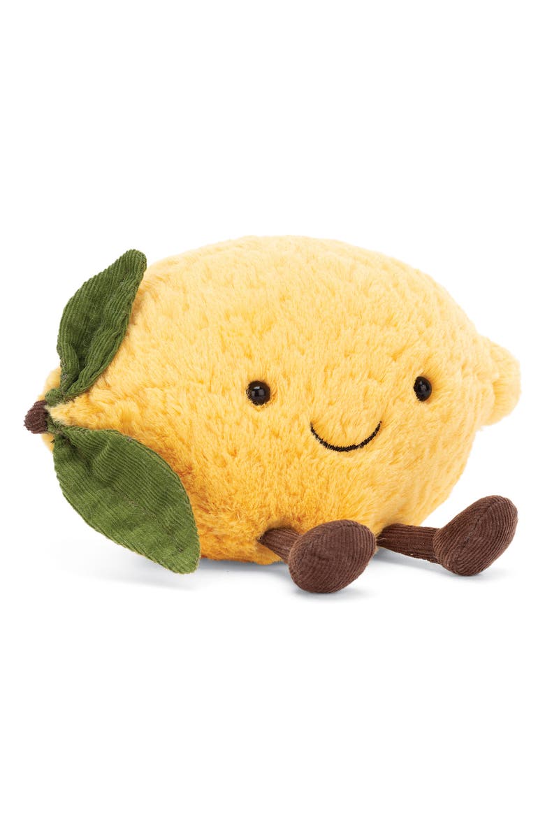 Jellycat Amusable Lemon Stuffed Animal, Main, color, 