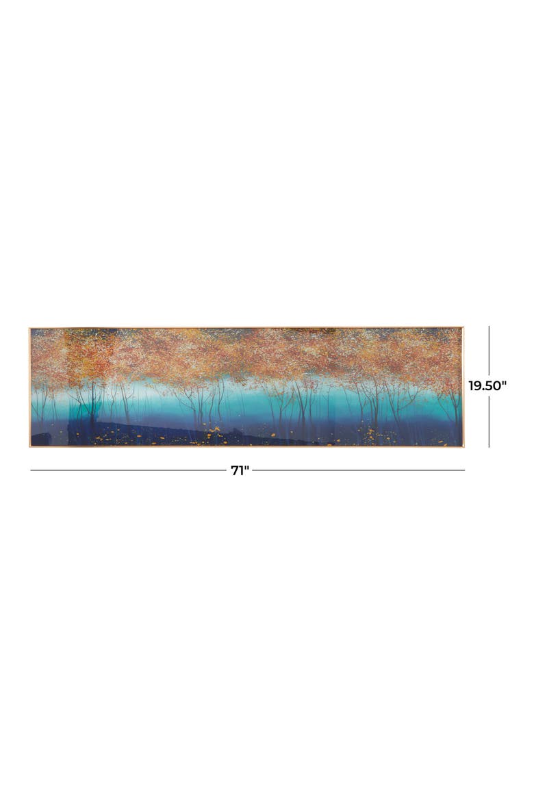 Blue Trees Framed Wall Art, Alternate, color, BLUE