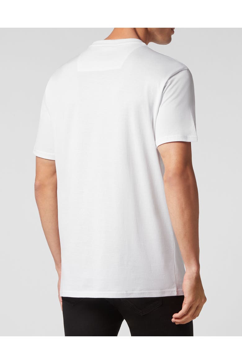 T-Shirt Round Neck Skull&Bones Men, Alternate, color, white