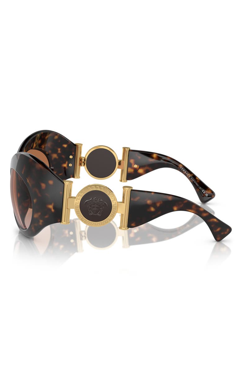 Versace 58mm Irregular Sunglasses, Alternate, color, Havana