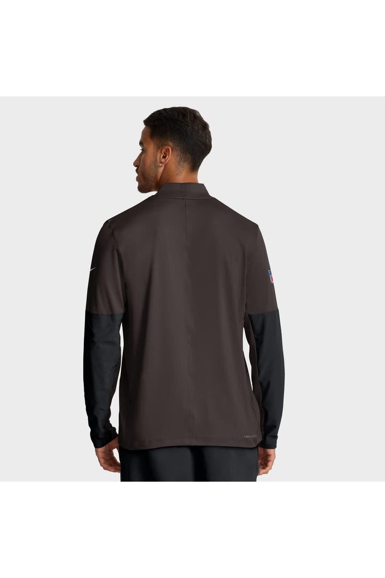 Men's Nike Brown Cleveland Browns Sideline Dri-FIT Half-Zip Pullover, Alternate, color, Brown