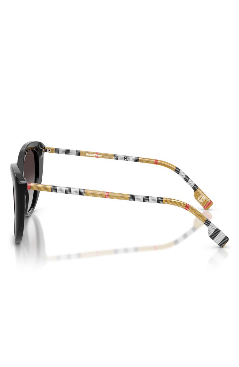 Burberry 54mm Gradient Cat Eye Sunglasses, Alternate, color, Black/ Grey Gradient