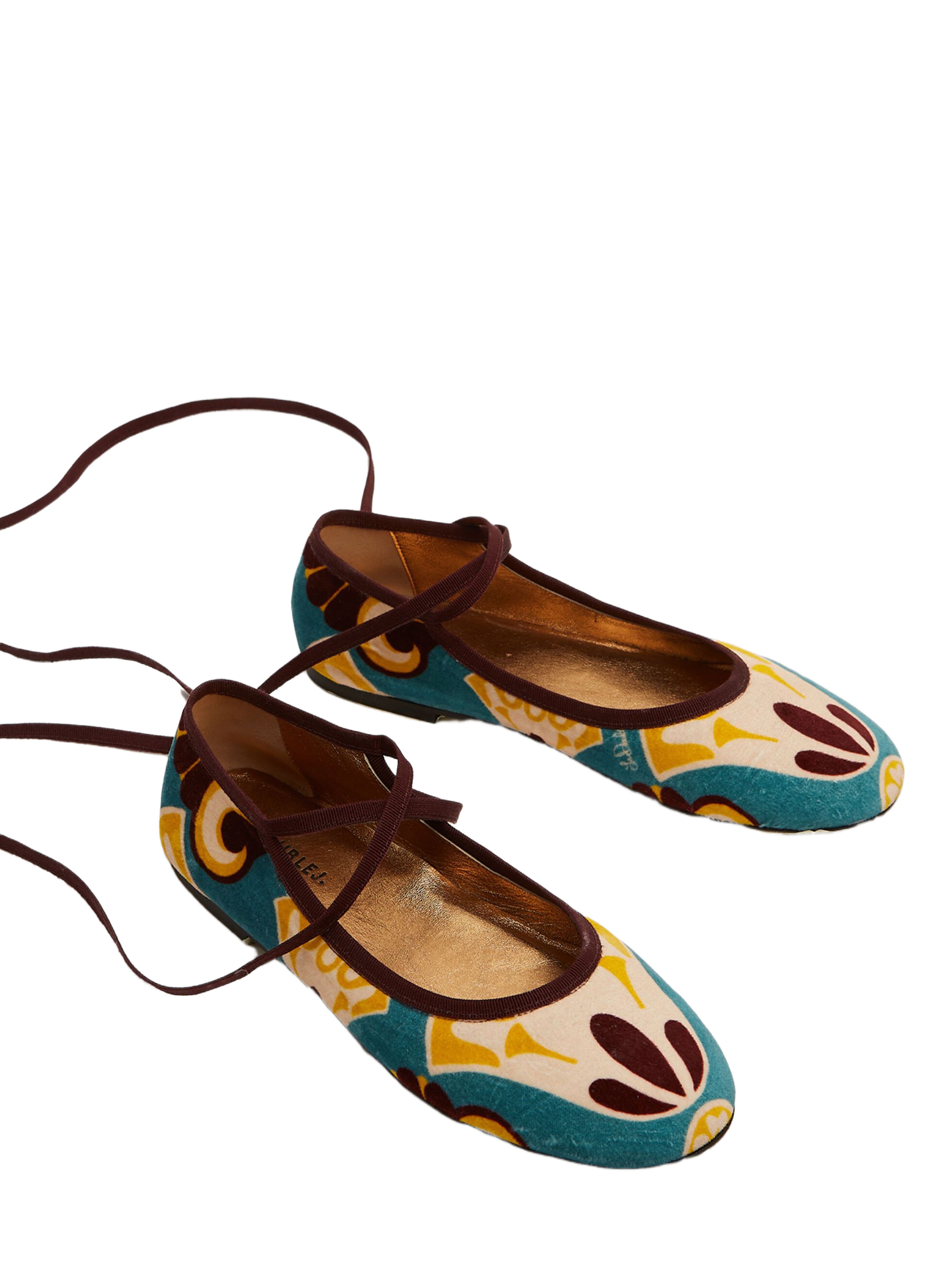 La DoubleJ Winter Ballerina Flats Dendera Light Blue, Alternate, color, Dendera Light Blue