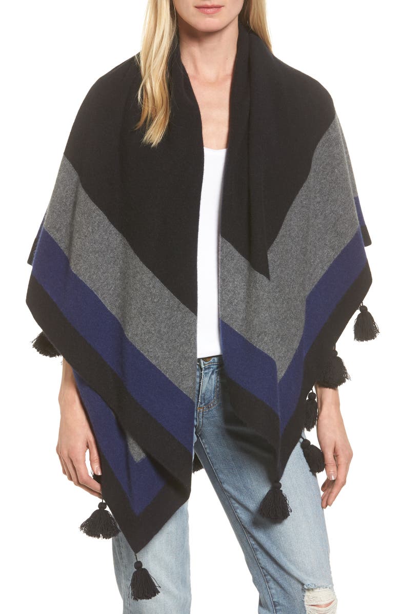 Nordstrom Collection Tassel Trim Cashmere Wrap, Main, color, 