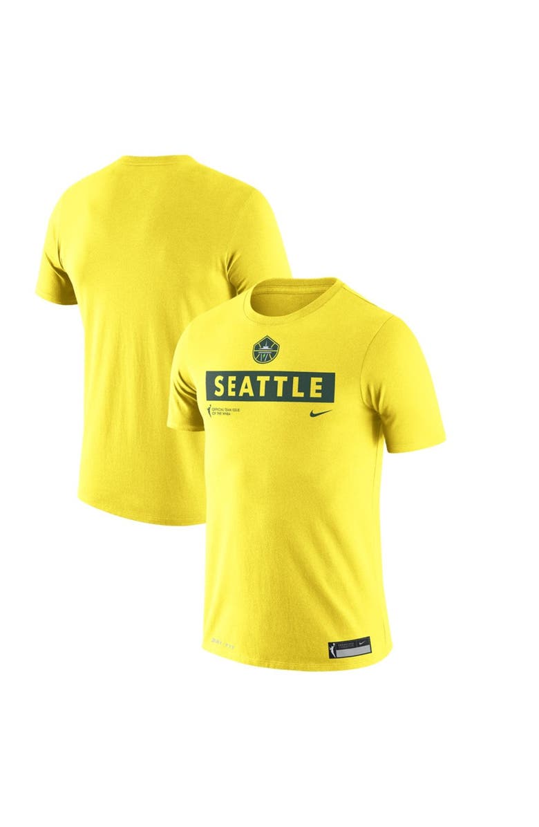 Nike Yellow Seattle Storm Practice T-Shirt, Main, color, 