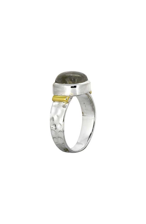 Ys Gems Labradorite Ring In Blue