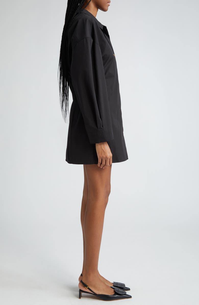 Jacquemus La Mini Robe Chemise Long Sleeve Shirtdress, Alternate, color,