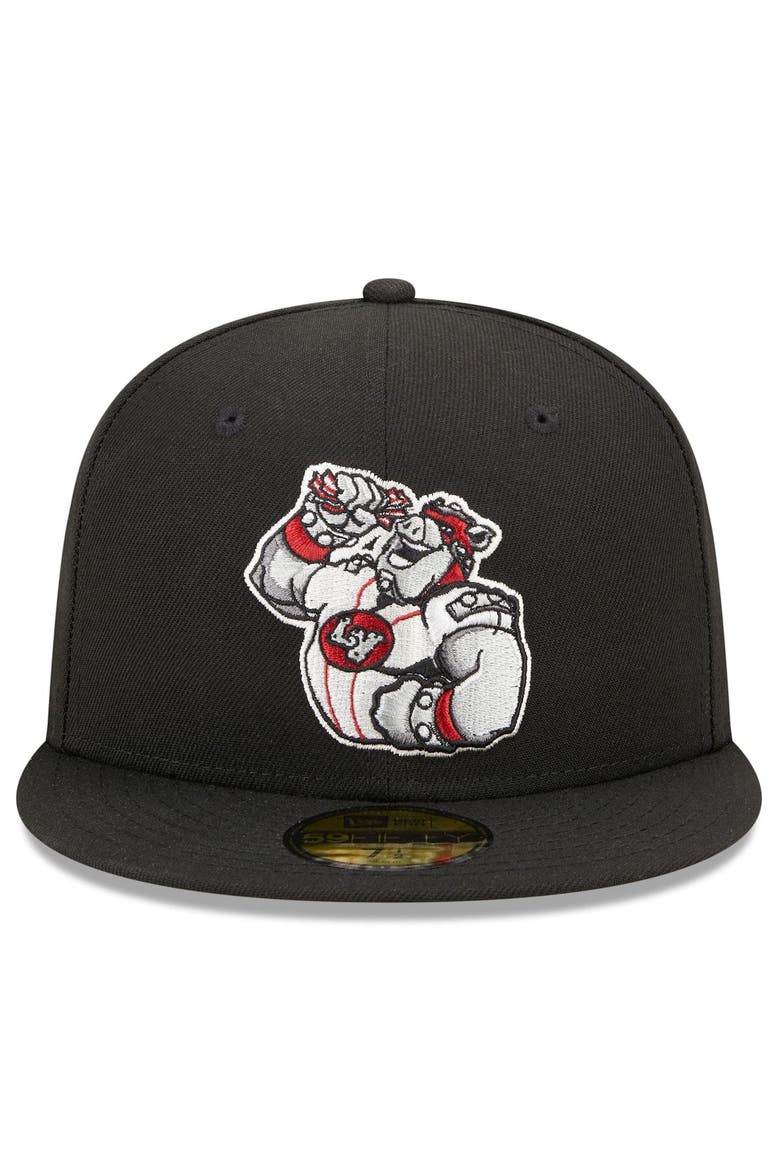 Men's New Era Black Lehigh Valley IronPigs Marvel x Minor League 59FIFTY Fitted Hat, Alternate, color, Black