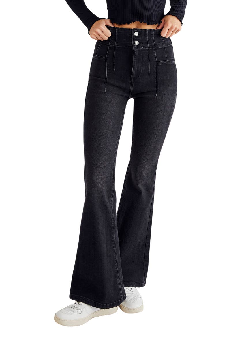 We the Free Jayde Flare Jeans, Main, color, ONYX