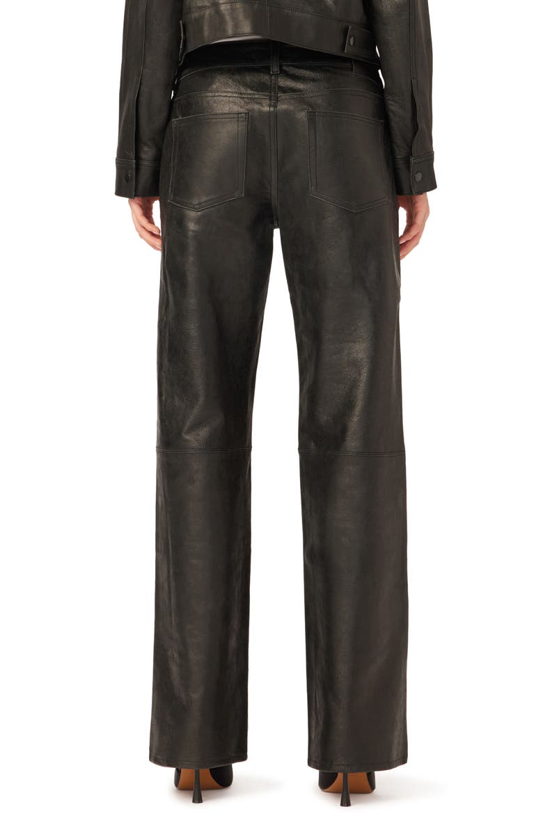 DL1961 Drue Low Rise Straight Leg Leather Jeans, Alternate, color,