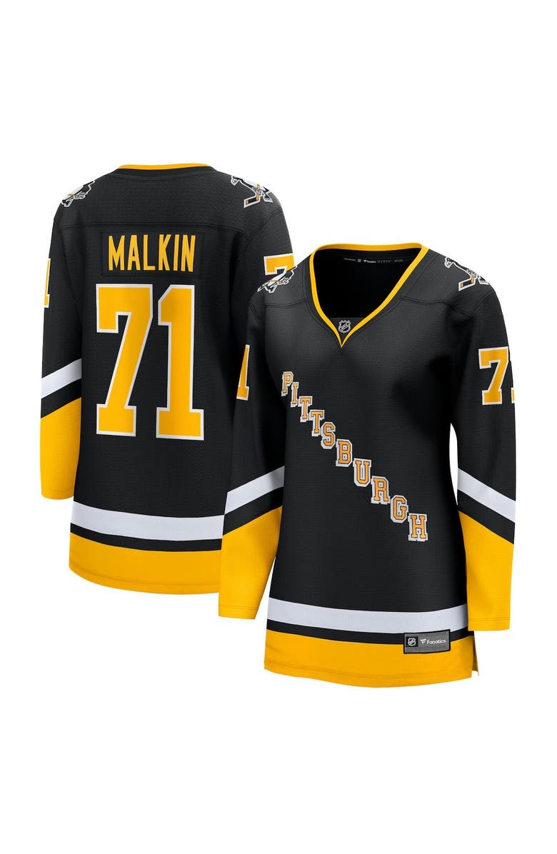 FANATICS Women's Fanatics Branded Evgeni Malkin Black Pittsburgh Penguins Alternate Premier Breakaway Player Jersey, Main, color, Black