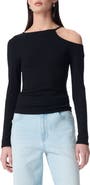 Robert Rodriguez Charlie Cold Shoulder Cutout Long Sleeve Top