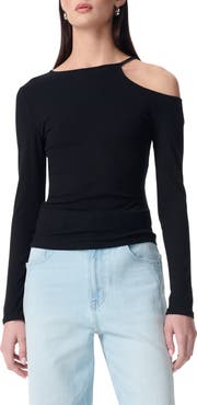 Robert Rodriguez Charlie Cold Shoulder Cutout Long Sleeve Top