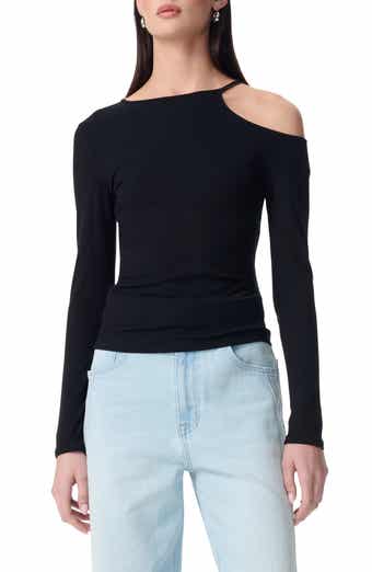 Robert Rodriguez Charlie Cold Shoulder Cutout Long Sleeve Top