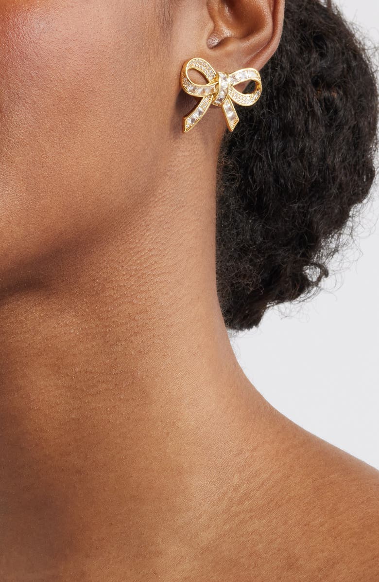 FRASIER STERLING Notting Hill Bow Earrings, Alternate, color, Gold