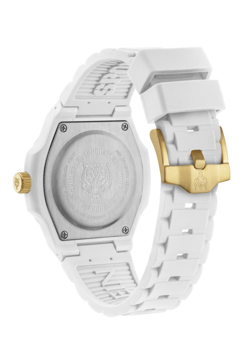 Viper I Silicone Band Watch, 42mm, Alternate, color, WHITE