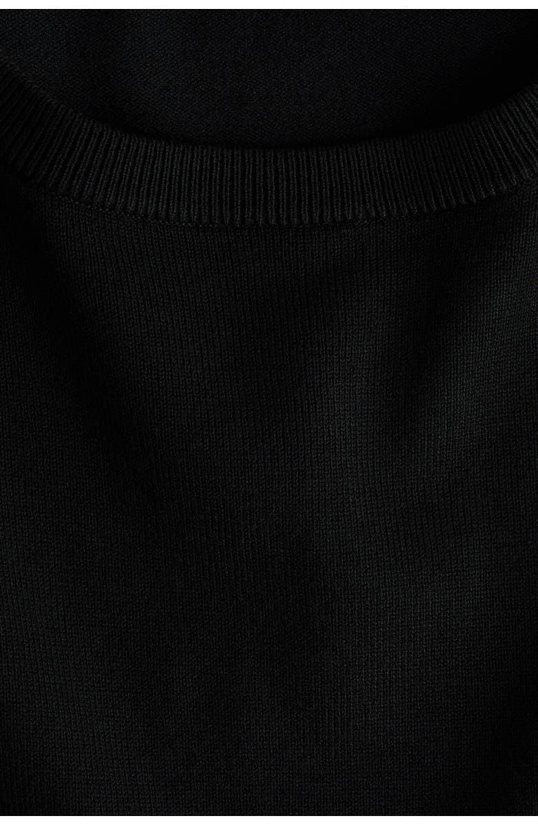 H&M Fine-knit Top, Alternate, color, Black