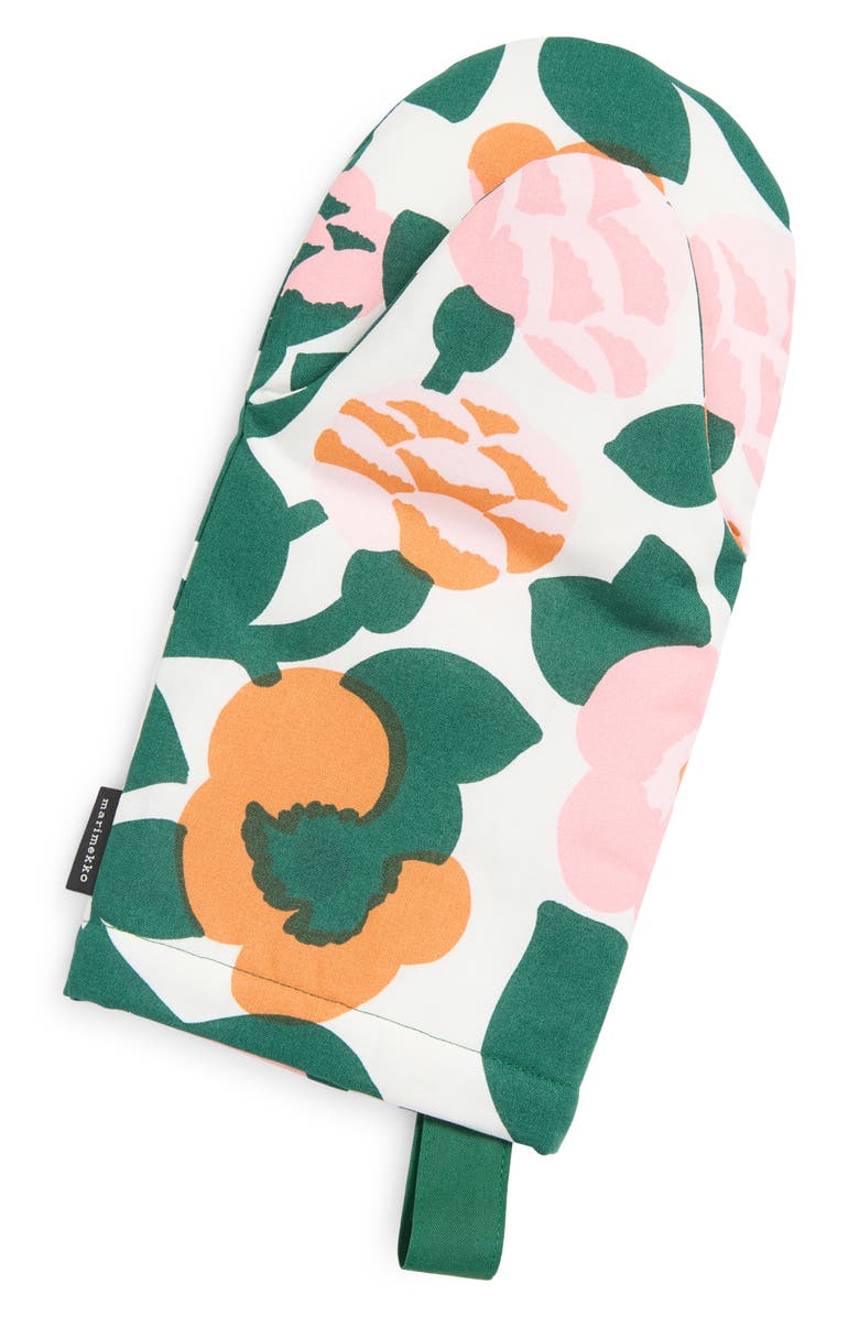 Marimekko Pieni Green Green Oven Mitt, Main, color, Green Multi