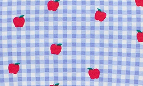 Rufflebutts Apple Orchard Ruffle Cotton Bubble Romper In Blue