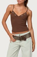 EDIKTED Holland Beaded V-Neck Camisole