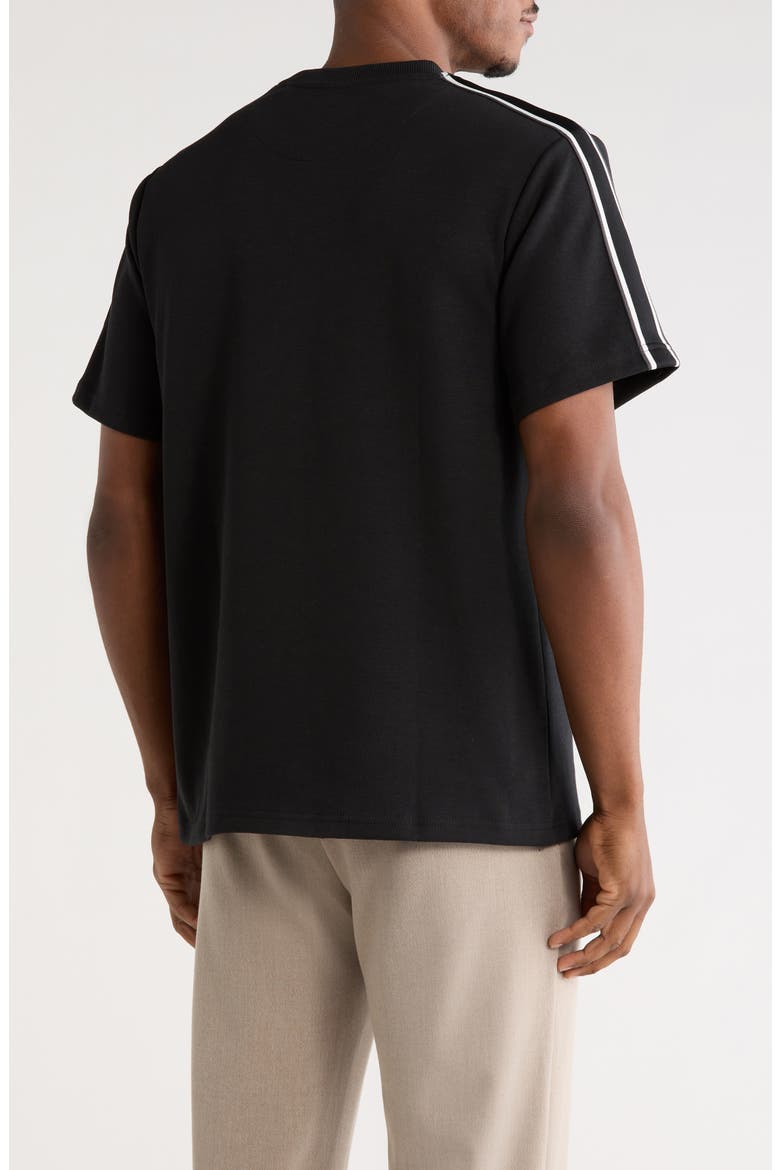 Cotton Blend Crewneck T-Shirt, Alternate, color, BLACK