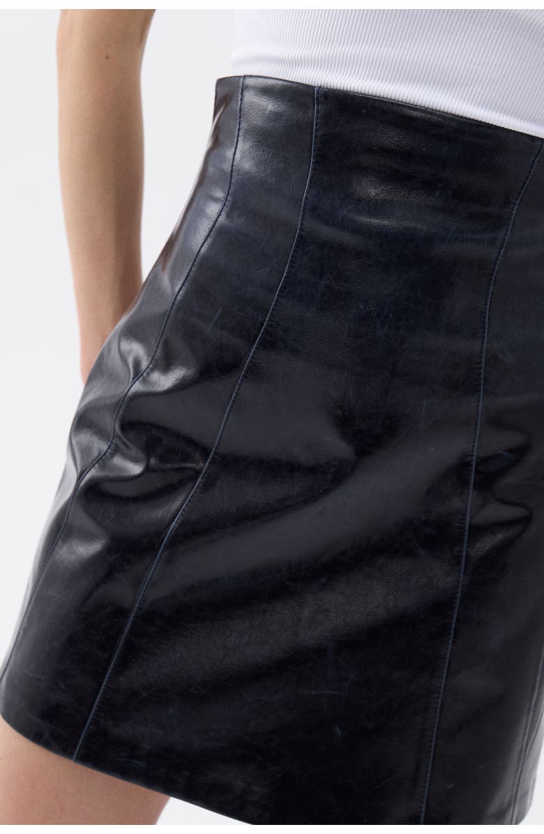 Nocturne High Waist Faux Leather Mini Skirt, Alternate, color, 